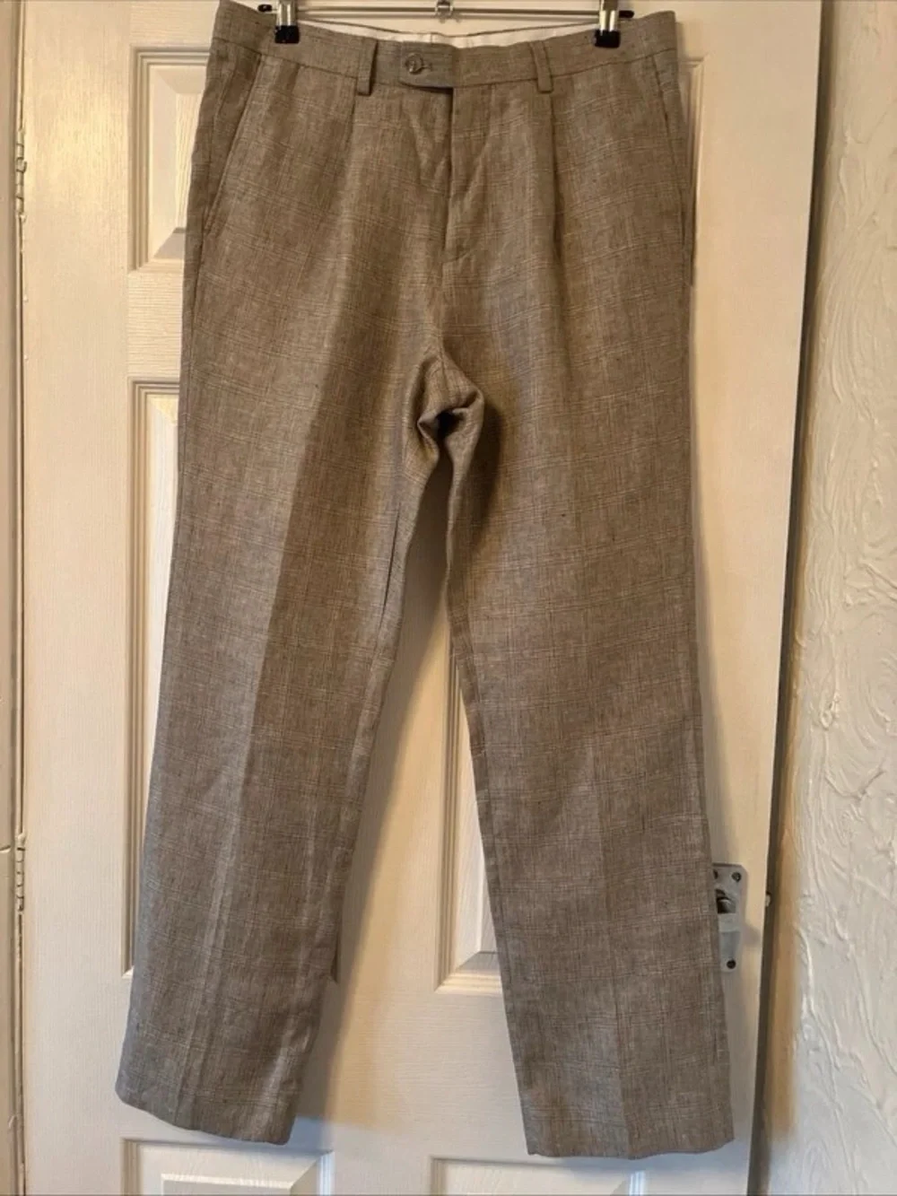 Men's Classic Linen-Blend Dress Pants - Taupe
